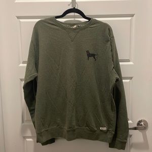 GUC The Black Dog olive green sweatshirt, size M.